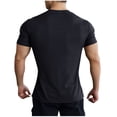 thumbnail image 4 of Taqqpue Mens Muscle T-Shirts Solid Color V-Neck Short Sleeve Shirt Cotton Quick Stretch Drying Blouse Tops Slim Fit Workout Longline Gym Athletic Tee Shirts, 4 of 4
