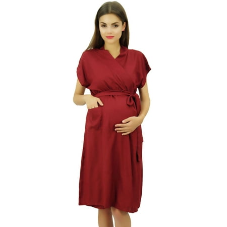 

Bimba Maternity Robe Nursing Coverup With Side Shoulder Buttons Baby Shower Gift