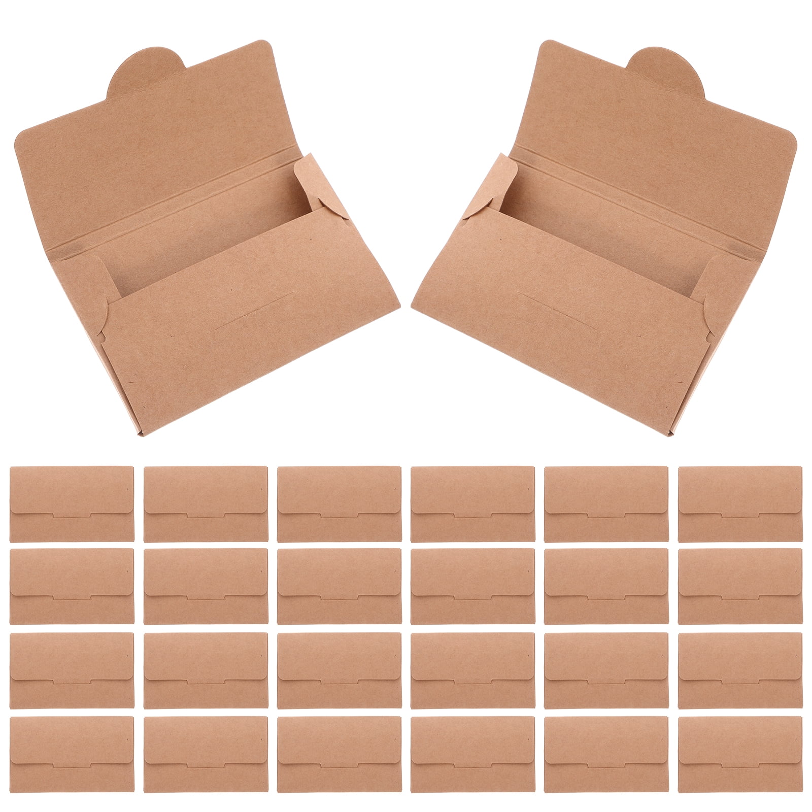 50 PCS Kraft Paper Sleeves Card Paper Bag 10.50X6.50X0.10CM Khaki