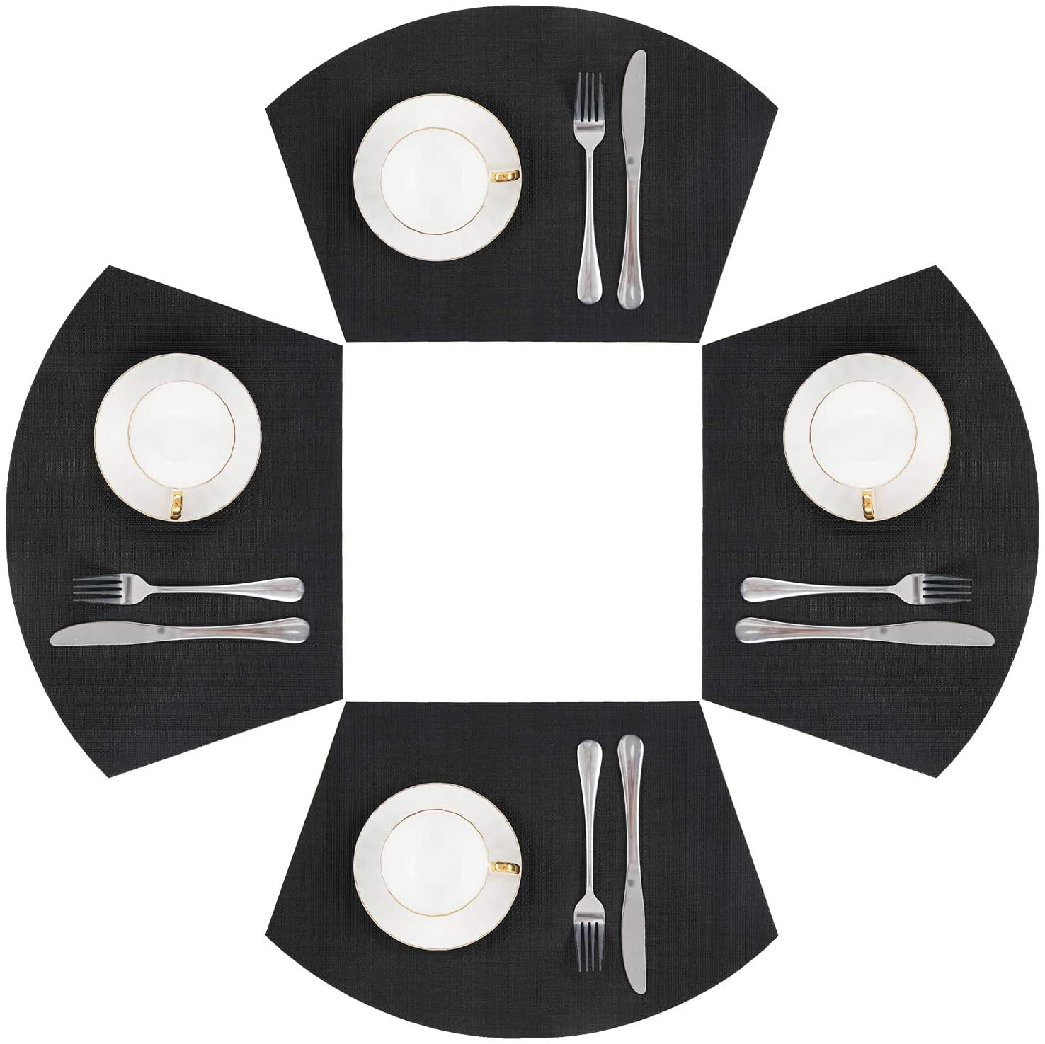 Homify Round Table Placemats Wedge Placemat Set of 4 Non Slip Heat