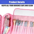 thumbnail image 5 of Vocoste 1 Pcs Travel Makeup Bag Makeup Brush Holder Portable Makeup Organizer Bag Waterproof Pink, 5 of 6