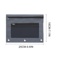 thumbnail image 2 of Pencil Pouch for 3 Ring Binder, Heavy Duty Canvas Dual Zipper Pen Bag with Clear Window, Smooth Metal Zipper, Fit Standard 3-Ring Binders for Office Travel Supplies (Dark Gray), 2 of 6