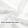 thumbnail image 5 of Bazaahm White Sheer Curtains for Bedroom Living Room Lattice Linen Geometric Embroidered Moroccan Voile Drapes, 84"L x 52"W 2pcs, Grommet Top, 5 of 6