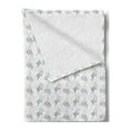 thumbnail image 2 of Bird Soft Flannel Fleece Throw Blanket, Swallow Birds Sit on a Tree Branch Pastel Toned Image, Cozy Plush for Indoor and Outdoor Use, 50" x 70", Eggplant Petrol Blue, by Ambesonne, 2 of 5