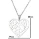 thumbnail image 3 of Zhuge Colgante de collar hecho a mano, colgante de patrón irregular geométrico simple de acero inoxidable con collar de corazón hueco (oro), 3 of 4