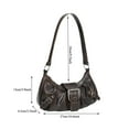 thumbnail image 4 of Women's Y2K Purse Shoulder Bag Top Handle Handbag Small Punk Hobo Clutch Purses Bags Trendy,Coffee, 4 of 6