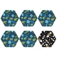 thumbnail image 2 of Honeii Dump Truck Print Leather Coaster Set of 6, Ideal for Safeguarding Your Furniture from Drinks Spills and Effortless Cleanup,Hexagon, 2 of 7