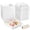 White-50, variant on 50 Count Pink 5 Inch Square Paper Bakery Boxes