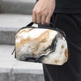thumbnail image 2 of Marble Charger Case USB Organizer Wire Cord Travel Organizer Cord Case, Oxford Cloth Waterproof Electronics Digital Storage Bag, 5.9x9.44x3.14 in., 2 of 6