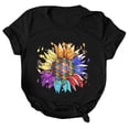 thumbnail image 1 of CHOK T-Shirt à Manches Courtes pour Femmes Blouse pour Femmes T-Shirt à Manches Courtes Hauts Imprimés Plage Décontracté Haut Ample, 1 of 5
