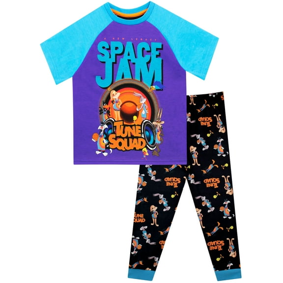 Space Jam Boys Long Sleeve and Leg Pajamas Sizes 5 - 14