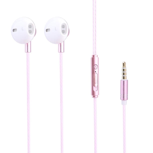 Auriculares deportivos Ehuebsd de metal Estilo de oreja Oro rosa