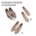 thumbnail image 4 of 1 Paire de Mocassins pour Femmes avec Strass, Réutilisables et Lavables pour Fête d'Été, Chaussures Plates pour Filles, Chaussures de Ballet Argent Taille 45, 4 of 9