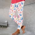 thumbnail image 5 of Gamivast Stretch Pants for Women Elastic Waist Colorful Egg Print Yoga Pants Soft Breathable Easter Gym Pants Slim Fit Comfy Holiday Party Outfit, 5 of 6