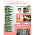 thumbnail image 5 of Green Cactus Yoga Towel for Hot Yoga Non Slip, Watercolor Summer Botanical Blue Yoga Mat Towel Absorbent Yoga Sweat Towels Microfiber Hot Yoga Blanket for Bikram Pilates 26"x70", 5 of 7