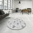 thumbnail image 3 of Ahgly Company Indoor Square Patterned Platinum Gray Area Rugs, 4' Square, 3 of 6