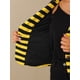thumbnail image 5 of BLAZER A RAYAS CON SOLAPA NOTCHED DE MANGAS LARGAS Y BOTONES PARA MUJERES CHIC EN COLOR AMARILLO Y NEGRO, 5 of 6