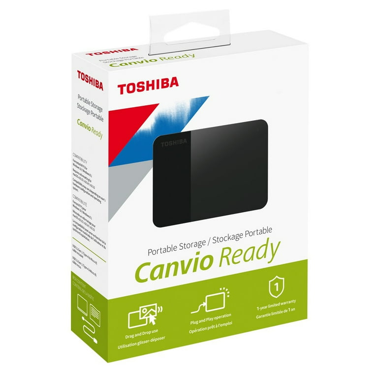 Toshiba Canvio Ready Portable External Hard Drive 1TB Black