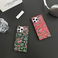 thumbnail image 3 of Green Retro Flower Matte Phone Case for iPhone 14 Pro Max,Luxury Vintage Trendy Design One Piece Slim Protective Girls Women  Edge Cover(iPhone 14promax 6.7",Green), 3 of 9