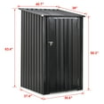 thumbnail image 2 of Royard Oaktree 3 x 3 FT Metal Storage Shed, Small Tool Shed with Single Lockable Door, All-weather Galvanized Steel Outdoor Storage Cabinet House Shed for Patio, Garden, Backyard, Lawn, Dark Gray, 2 of 7
