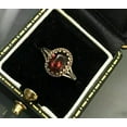 thumbnail image 3 of 3Ct Oval Cut Simulated Red Garnet Women's Engagement Gift Ring 14K Yellow Gold Plated, 3 of 4