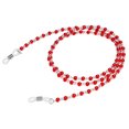 thumbnail image 1 of Chaîne de Retenue pour Lunettes de Lecture Corde Perlée pour Lunettes de Soleil Décoration, Rouge, 1 of 8