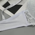 thumbnail image 4 of Strappy Bra Women Full-Coverage Bra Feature V-Neck Bralette Bra Style W-17 White M, 4 of 6
