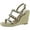 Tan, variant on STEVE MADDEN Womens Beige Gem Accent Strappy Upright Square Toe Wedge Buckle Espadrille Shoes 8.5