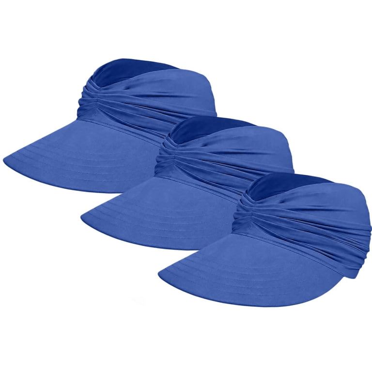 HuangHuanChen 3pc Sun Visor Hat for Women Wide Brim UPF 50+  display picture 1