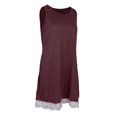 thumbnail image 1 of Blusa sin mangas para mujer, tops, vestido corto informal de playa Vino rojo, 1 of 9