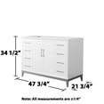 thumbnail image 4 of Wyndham Collection Wch818148s-Cxsxx-Mxx Amici 48" Single Free Standing Vanity Cabinet Only, 4 of 7