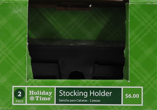 Holiday Time Bronze Christmas Stocking Holders Set of 4 3.75 in 