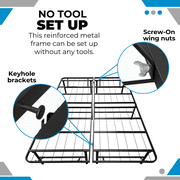 Boyd Sleep 14 Queen Size Metal Platform Bed Frame with No-Tool Assembly, Textured Anti-Slip Surface