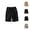 Black, variant on Boys Girls Shorts with Pockets Summer Casual Lightweight Elastic Waist Loose Knee Length Shorts School Uniforms 1-18 Years