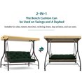 thumbnail image 4 of Outdoor Swing Cushions, Waterproof Bench Cushion 2-3 Seater, hickened Bench Cushion with Ties for Patio,Backyard,Garden and Lawn, 4 of 8