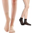thumbnail image 2 of Paquete de 10 calcetines de nailon para mujer, pantimedias transparentes hasta el tobillo, 2 of 6