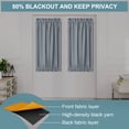 thumbnail image 4 of Lapalife French Door Curtains, 52 x 40 inch Rod Pocket Thermal Blackout Door Curtains Privacy for Doors with Glass Window, Gray, 1 Panel, 4 of 8