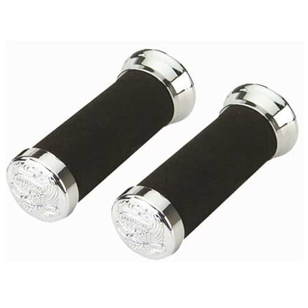 Grips Foam Black/Chrome 127 Eagle. Bike grips  bicycle grips  lowrider grips  beach cruiser grips  mountain bike grips price history on PriceWatchPro