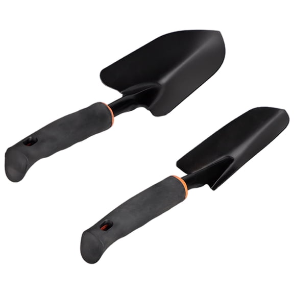 2 Pcs Garden Trowel Set, Sturdy Hand Shovel with Narrow and Wide Shovels, 12.6/13 in（32/33 cm）Metal Trowel Planting Tools with Comfortable Grip for Gardening, Digging, Transplanting