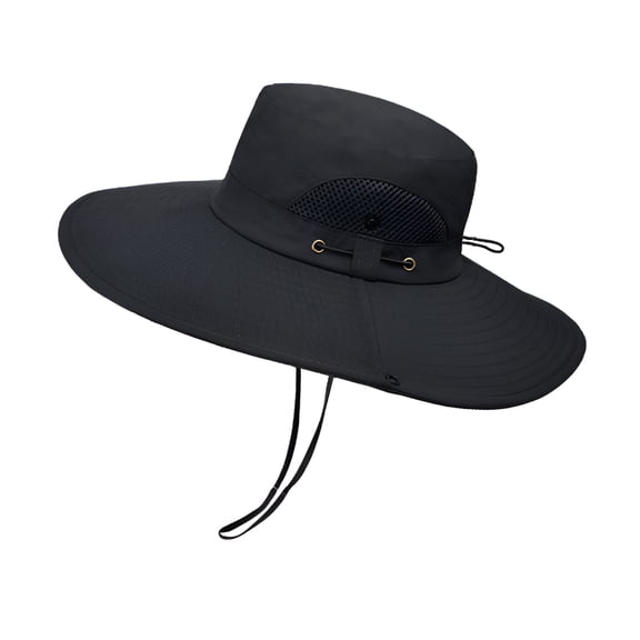 TELOLY Oversize & Wide Brim Sun Hats for Men Upf 50  & Waterproof Fishing Hat Boonie Bucket for Hiking Safari Beach Garden