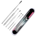 thumbnail image 1 of 5PCS/Set Stainless Steel Ear Pick Anti-Slip Earpick Ear Wax Curette Remover Ear, 1 of 5