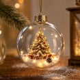 thumbnail image 5 of NWQKYZGH 1Pc Christmas Tree Ornaments, Clear Light-Up Christmas Ball Ornaments, Xmas Tree Ornament with LED Light for Tree Mantel, Holiday Home Decoration & Gift, 5 of 7