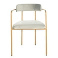 thumbnail image 3 of SAFAVIEH Camille Modern Solid Side Chair, Grey/Gold, Set of 2, 3 of 7