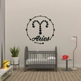 thumbnail image 2 of Aries Ram Symbol Fire Sign Aries Zodiac Sign Astrological Chart Symbol Constellation Vinyl Wall Art Wall Sticker Wall Decal Home Room Wall Office Living Room Wall Decoration Decal Size (40x40 inch), 2 of 3