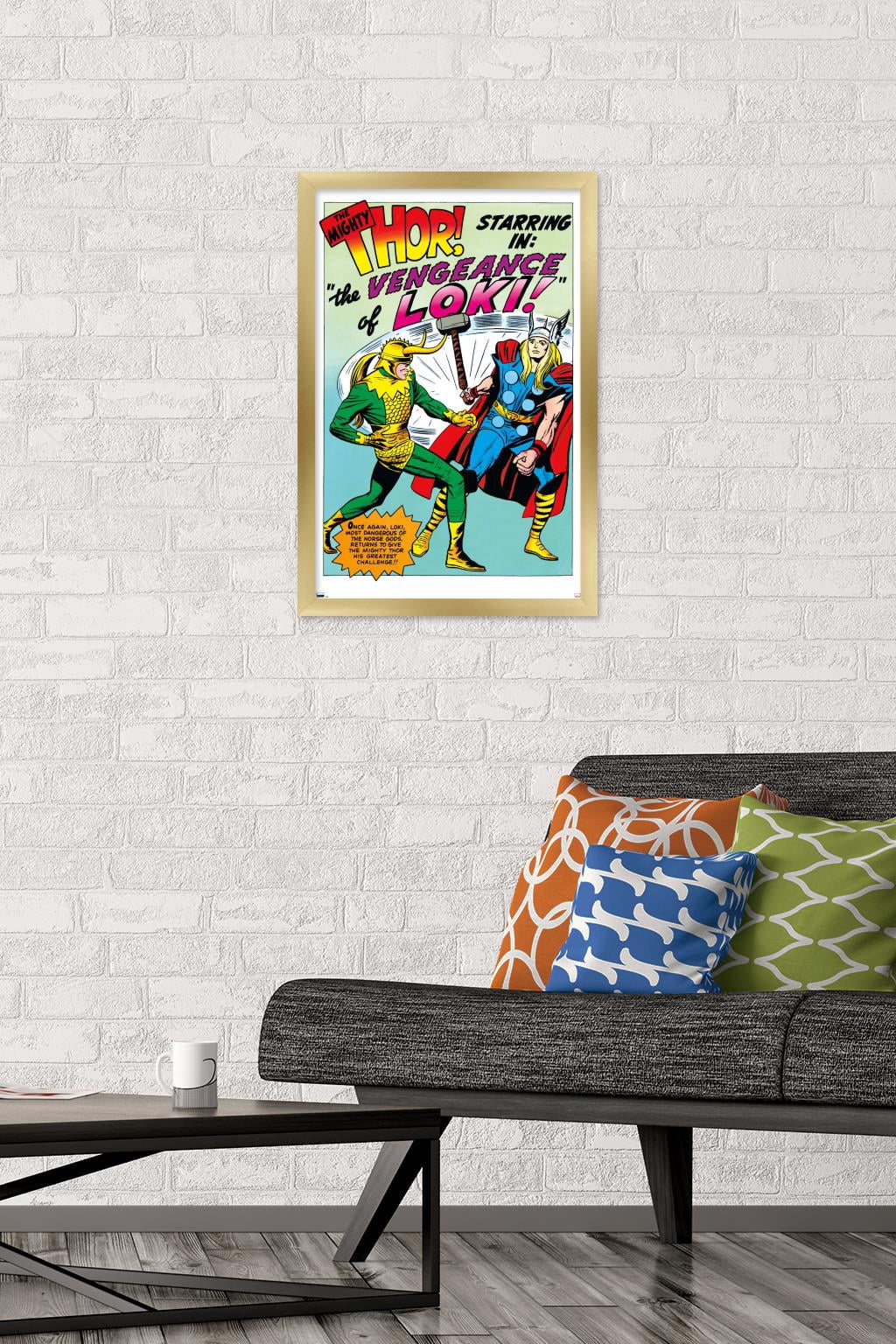 Marvel Comics - Loki - The Might Thor Wall Poster, 14.725" x 22.375", Framed