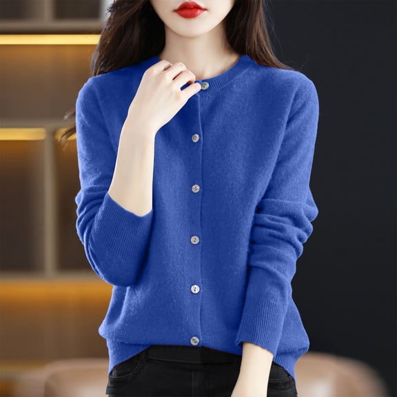 Women's Cropped Cardigan Sweaters Casual Lightweight Knitted Coats Open Front Button Down Sweater Cardigan Fall fashion Outwear