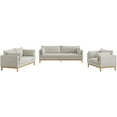 thumbnail image 3 of Meridian Furniture Langham Beige Linen Textured Fabric Loveseat, 3 of 15
