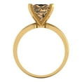 thumbnail image 4 of 2.5 ct Princess Cut Simulated Champagne Diamond Solitaire Engagement Ring for Women in 18K Yellow Gold, 4 of 5