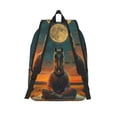 thumbnail image 2 of Lsque Sunset Prairie Meditating Horse Pattern Canvas Daypack, Durable Backpack, High-quality Versatile Backpack,Vintage Compact Backpack-Small, 2 of 6