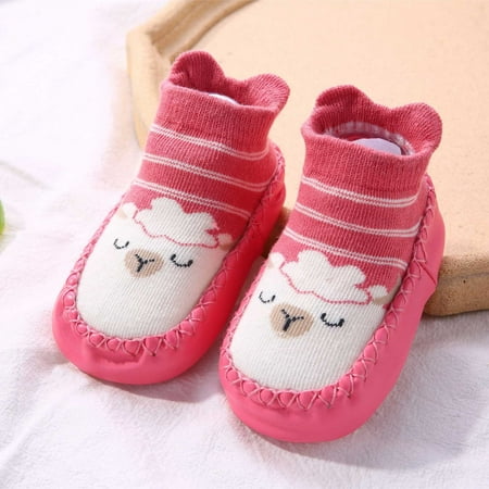 

Cathalem Infant Size 2 Shoe Autumn And Winter Cute Children Toddler Shoes Flat Bottom Non Slip Floor Girls Slip on Wide Shoes Shoes RD1 12 Months